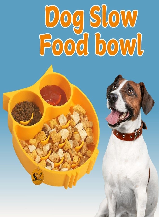 سايج سكوير وعاء طعام الكلاب من سيج سكوير - لعبة ممتعة لإبطاء الأكل، تساعد على الهضم، تقلل من خطر الاختناق والبلع السريع، مانع للانزلاق، متين، مثالي للكلاب الصغيرة والكبيرة (التصميم 3) - Image 2